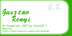 gusztav renyi business card